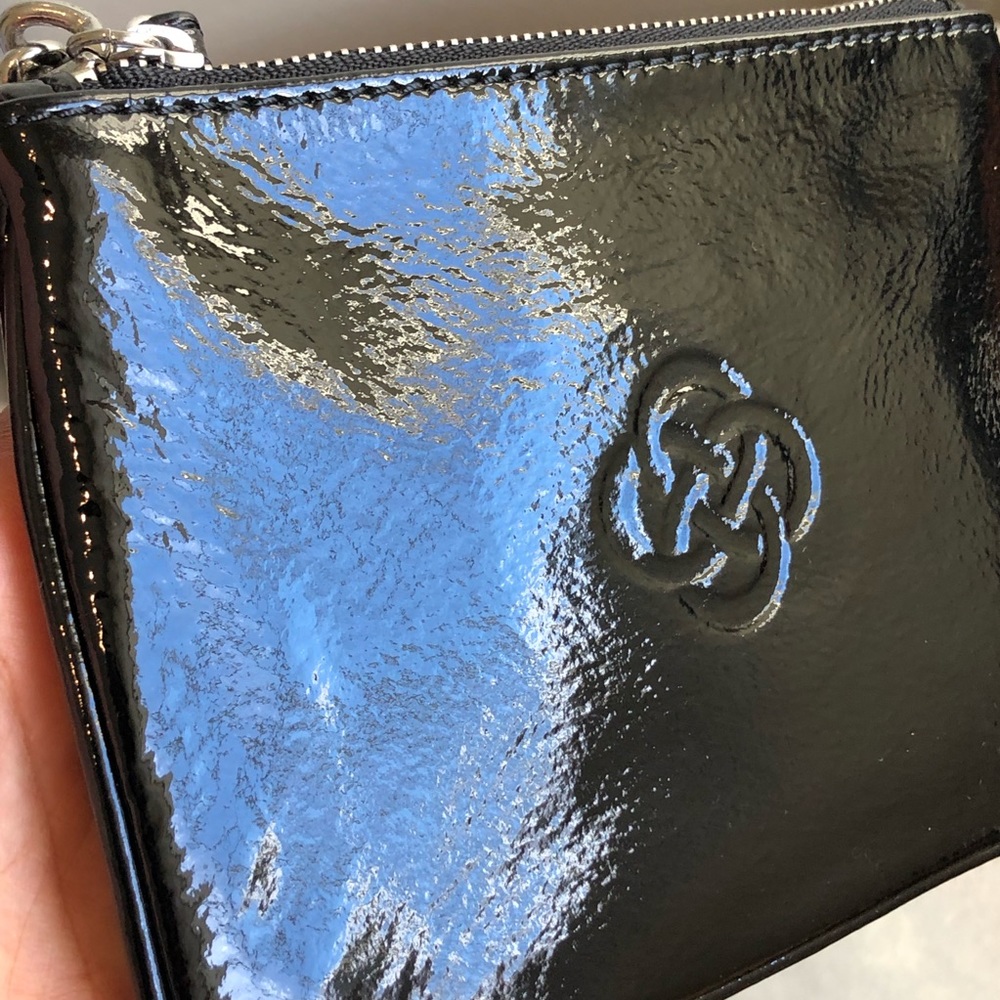 NWOT Stella & Dot Black Patent Leather Wristlet